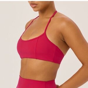 CSB, S, new, Serenity Contour Halter Crop | strawberry